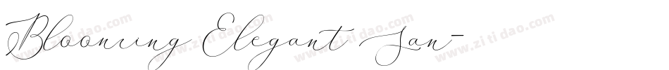 Blooming Elegant San字体转换